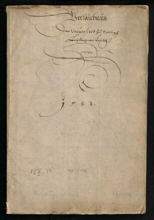 Lagerbuch. Leibeigenenverzeichnis : Leibeigene Leute der Universität (1583)