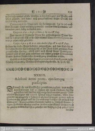 XXXVII. Adulterii iterati poena, eiusdemque praescriptio