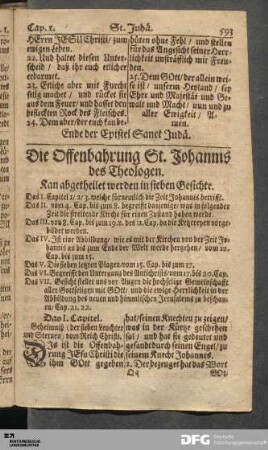 Die Offenbahrung St. Johannis des Theologen.