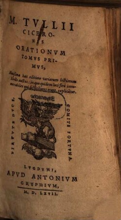 Orationum volumen primum