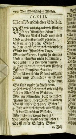 Von Menschlicher Eitelkeit.