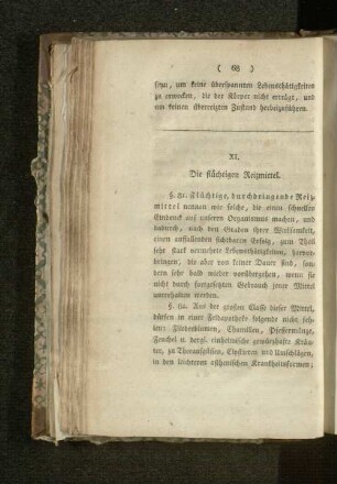 XI. Die flüchtigen Reizmittel. - XX. Faulfieber.