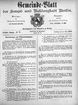 1889,19: No. 19, 12. Mai 1889