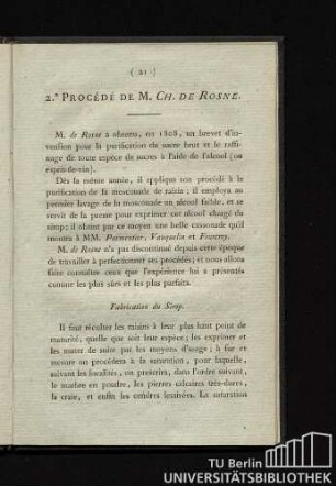 2. Procédé de M. Ch. de Rosne.