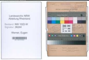 Entnazifizierung Eugen Werner , geb. 15.03.1889 (Prokurist)