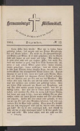 N° 12. Dezember. 1864