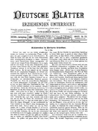 Bilderreden in Herbarts Schriften