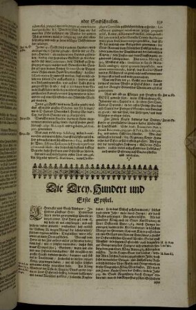 Die Drey-Hundert und Erste Epistel. - Die CCCXXIX. Epistel.