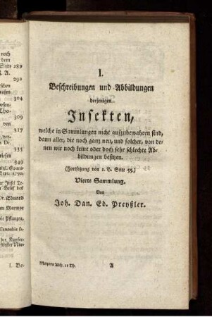 I. Beschreibungen und Abbildungen derjenigen Insekten...