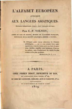 L' alfabet européen appliqué aux langues asiatiques