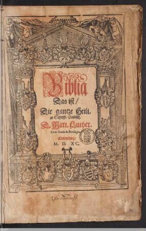 Biblia Das ist Die gantze heilige Schrifft Deudsch
