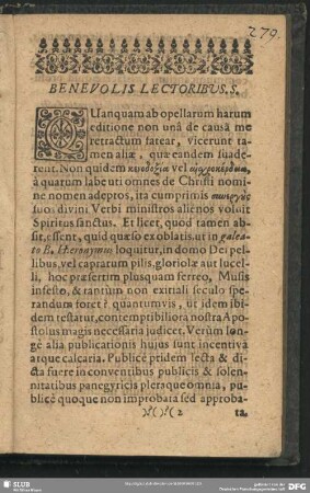 Benevolis Lectoribus