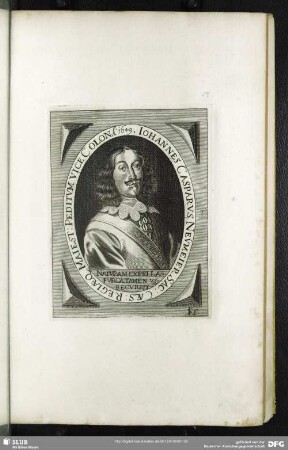 Johannes Casparus Neumeier Sac: Caes: Regiaeq Maiest: Peditum Vice Colon. Ao. 1649.
