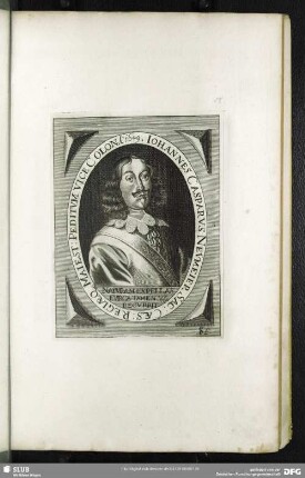 Johannes Casparus Neumeier Sac: Caes: Regiaeq Maiest: Peditum Vice Colon. Ao. 1649.