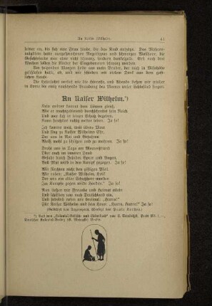 An Kaiser Wilhelm.