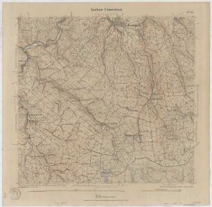 Section Eibenstock aus: Topographische Karte (Äquidistantenkarte) Sachsen