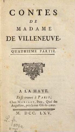 Contes De Madame De Villeneuve, 4