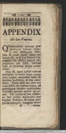 Appendix De Lue Venerea