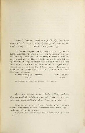 Codex diplomaticus comitum Károlyi de Nagy-Károly, 4. Oklevelek és Levelezések 1600 - 1700