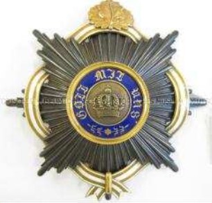 Königlich Preußischer Kronenorden, Bruststern 1. Klasse mit Eichenlaub und Emailband des Roten Adlerordens, Königreich Preußen