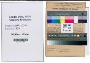 Entnazifizierung Walter Nicklass , geb. 21.06.1904 (Handelsvertreter)