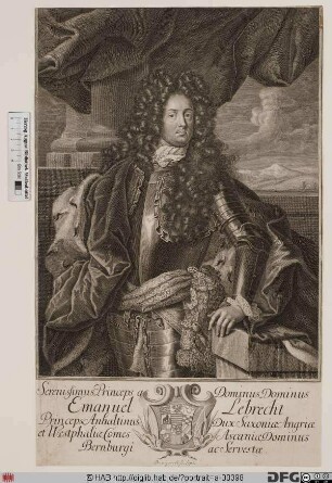Bildnis Emanuel Lebrecht, Fürst zu Anhalt-Köthen (reg. 1692-1704)