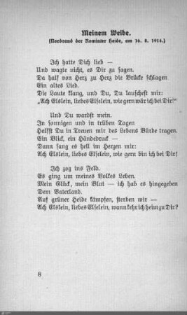 Meinem Weibe