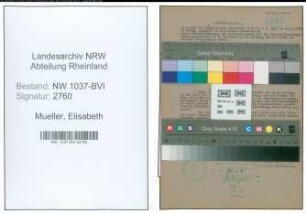Entnazifizierung Elisabeth Mueller , geb. 18.10.1886 (Heimleiterin)