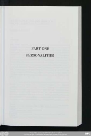 Part One Personalities