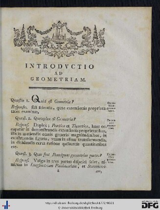 Introductio Ad Geometriam.