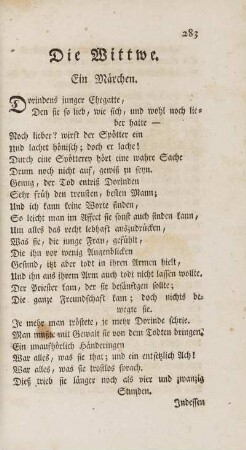 Die Wittwe