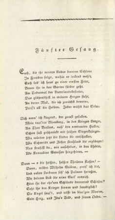 Fünfter Gesang