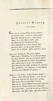 Fünfter Gesang