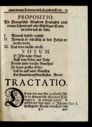 Tractatio. Pars I. [Woraus dieselbe entstehe]