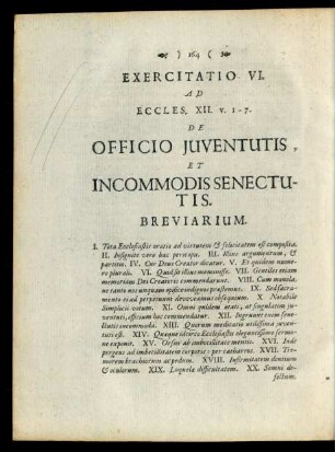 Exercitatio VI. - Exercitatio X.
