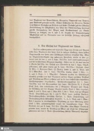 9. Der Einsatz des Regiments vor Arras