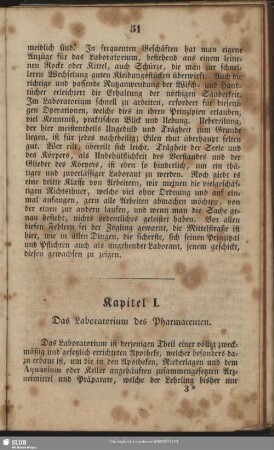 Kapitel I. Das Laboratorium des Pharmaceuten