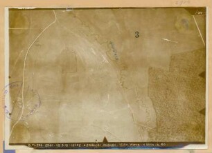 Foto eigener Stellungen südwestlich von Warcq (Luftbild)