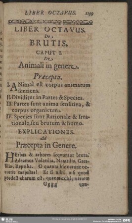 Liber Octavus. De Brutis