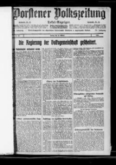 Dorstener Volkszeitung. 1919-1933