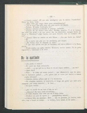 De la matinée
