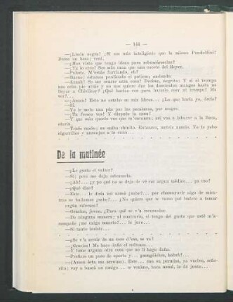 De la matinée