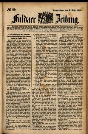 Ausgabe vom Donnerstag, den 03. März 1881.