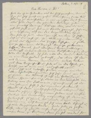 Brief von Rosa Höch an Hannah Höch [und Til Brugman]. Gotha
