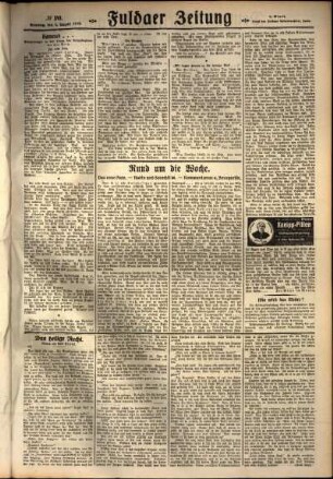 Zweite Ausgabe vom Sonntag, den 05. August 1928.