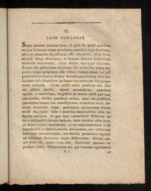 3-14, III. Laus podagrae