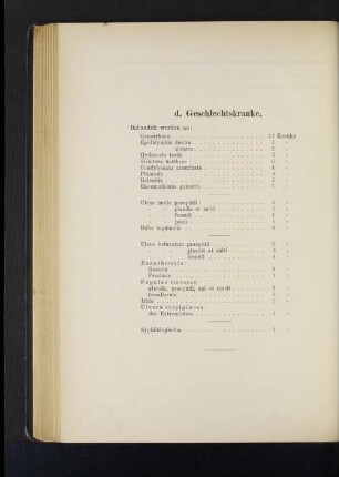 d. Geschlechtskranke.