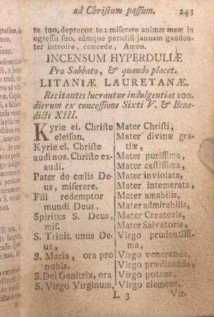 Incensum Hyperduliae ad B. Mariam Virg. Incensum Ex Miscellaneis.