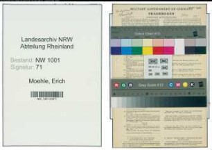 Entnazifizierung Erich Moehle, geb. 23.12.1901 (Angestellter)