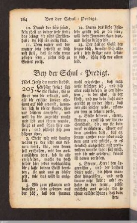Bey der Schul-Predigt.